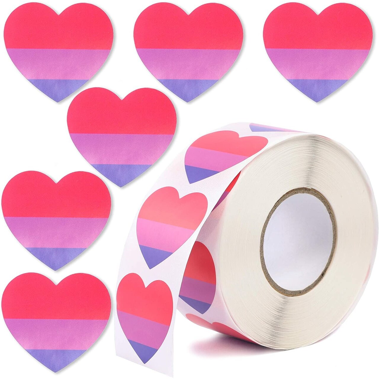 Blue Panda Bisexual Pride Self Adhesive Sticker Roll (1.5 in., 1000 Pack)